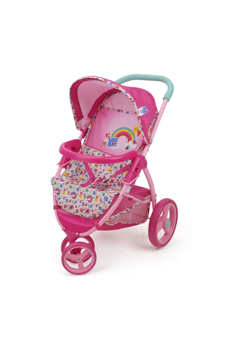 Baby Alive Doll Jogging Stroller, Fits Dolls Up To 24", Main, color, Pink