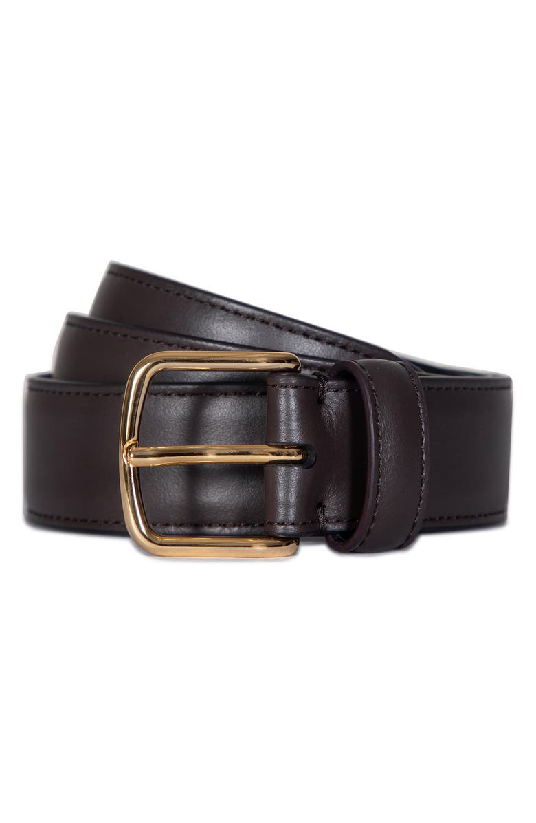 Vince Stitched Leather Belt, Main, color, 