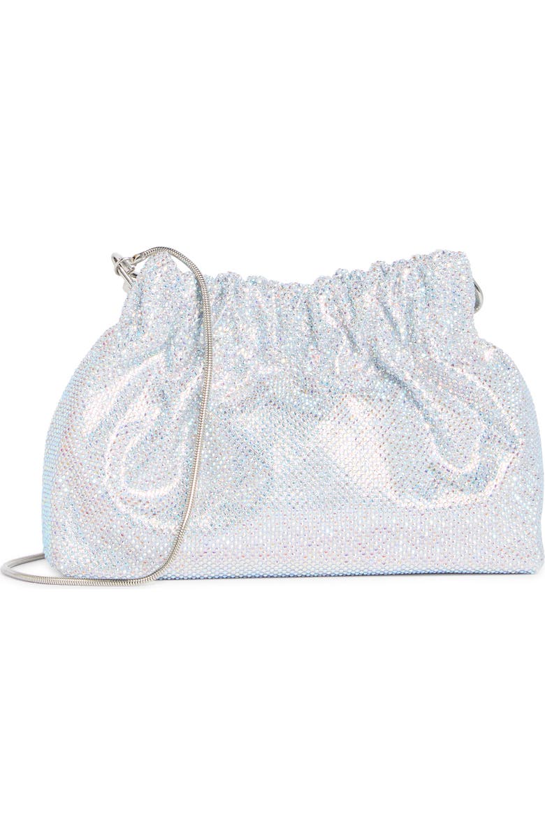 Jessica McClintock Leann Crystal Embellished Clutch, Main, color,