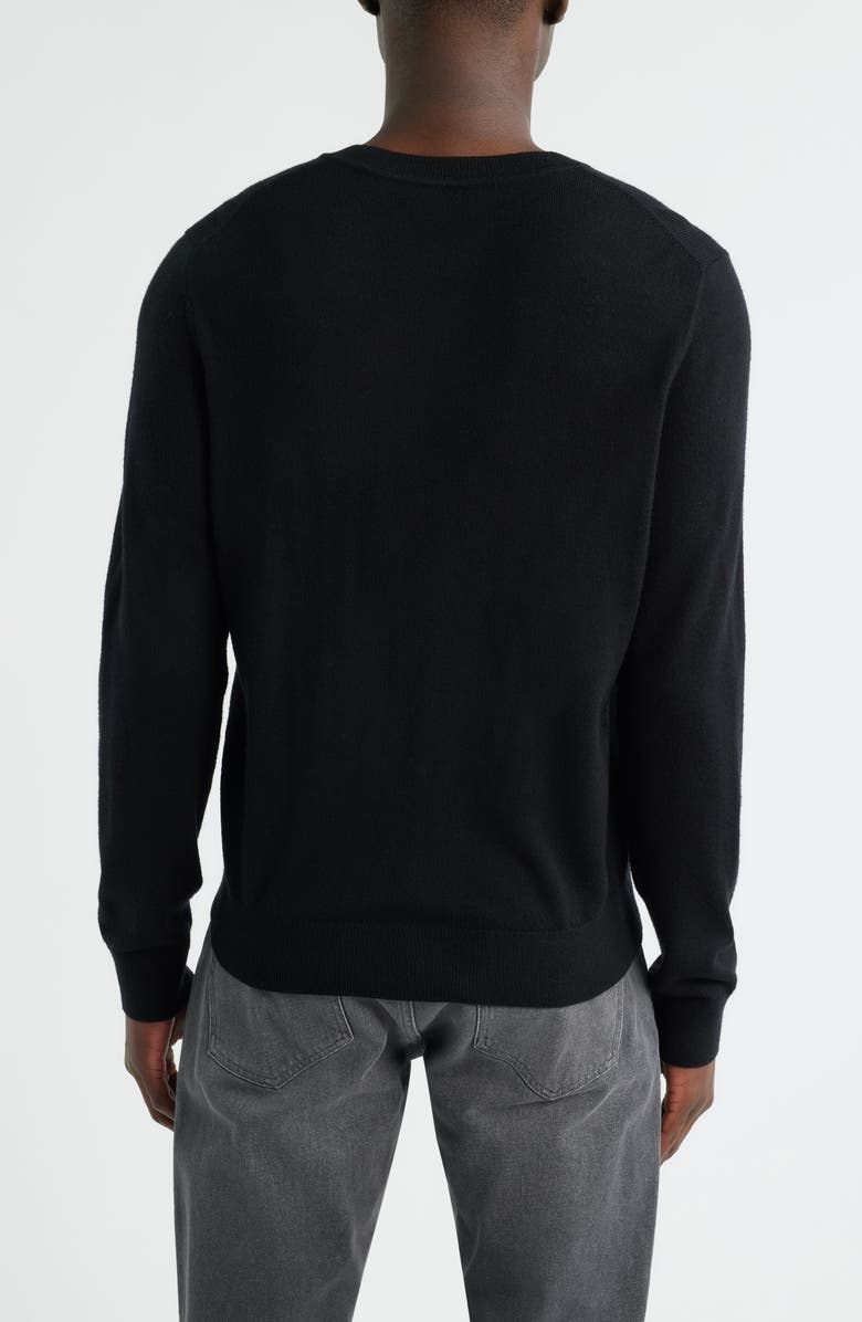 Nordstrom Merino Wool V-Neck Sweater, Alternate, color, Black Caviar