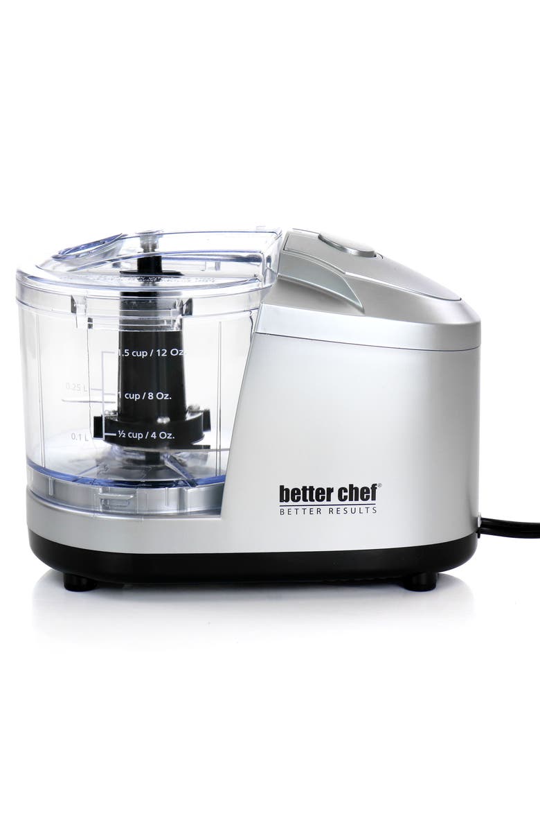 Better Chef 1.5 Cup Safety Lock Compact Chopper in Silver, Alternate, color, Silver