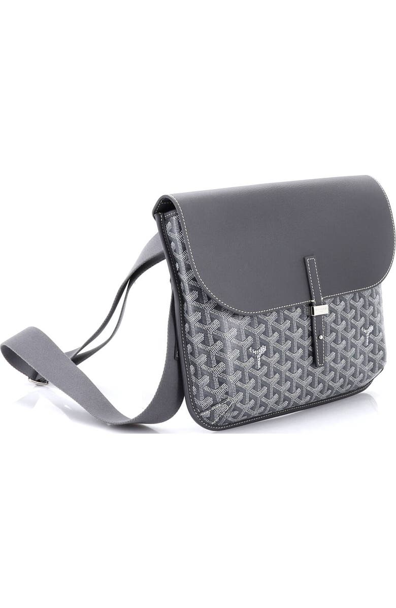 Pre-Owned Goyard Coursier Messenger Bag Coated Canvas and Leather, Alternate, color, Gray