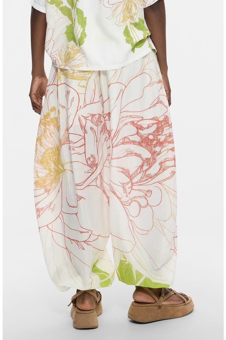 Cotton Balloon Pants, Alternate, color, WHITE MULTI