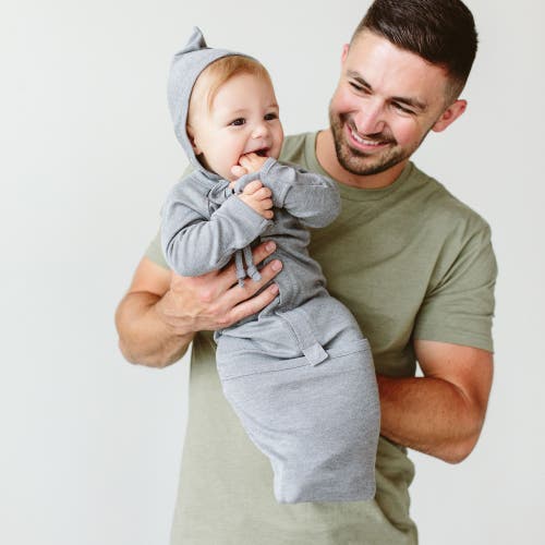 Goumikids Goumi 24 Hour Convertible Sleeper Baby Gown In Gray