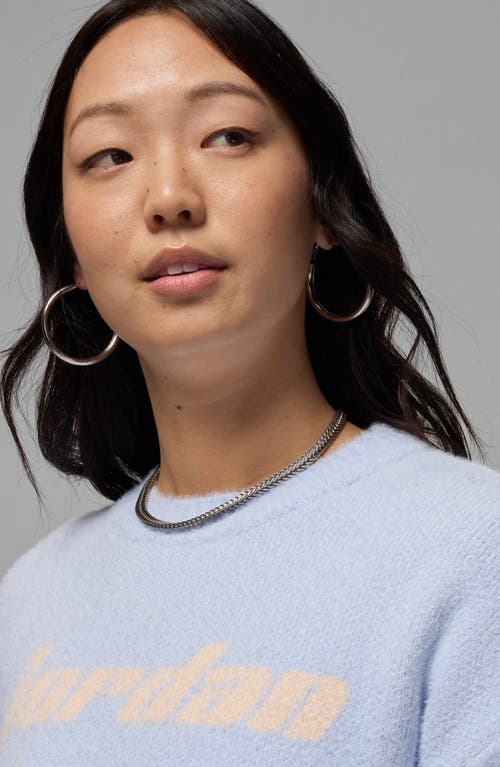 Nike Hydrogen Logo Sweater In Hydrogen Blue/guava Ice