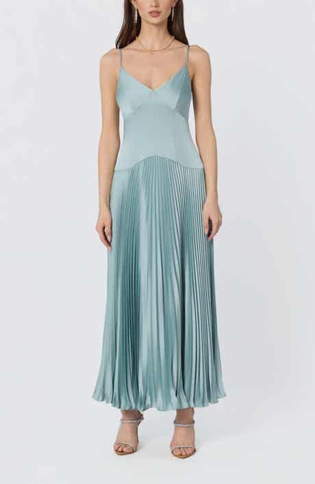 Pleated Drop Waist Dress