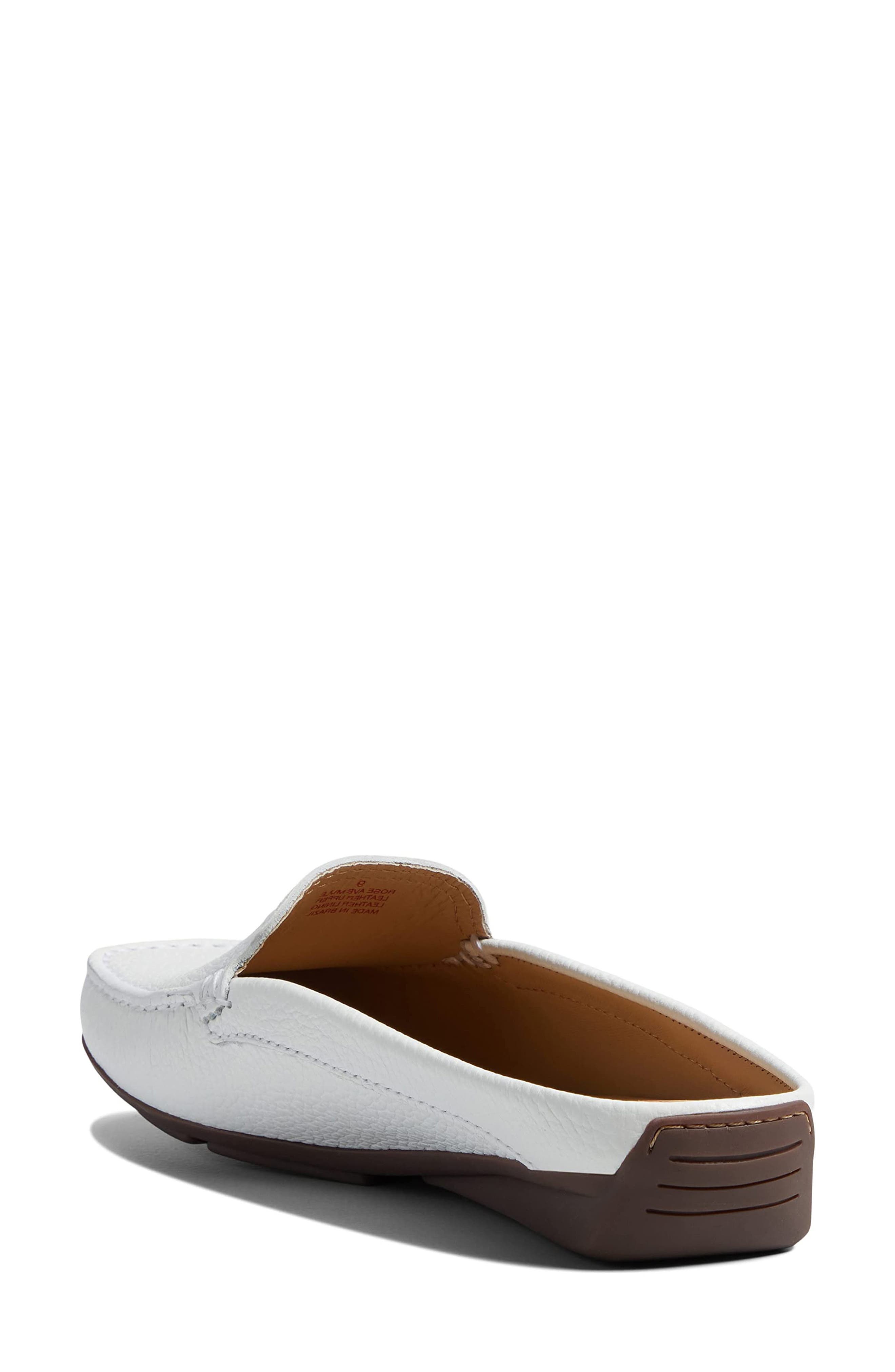 Briarwood Court Leather Mule, Alternate, color, WHITE GRAINY