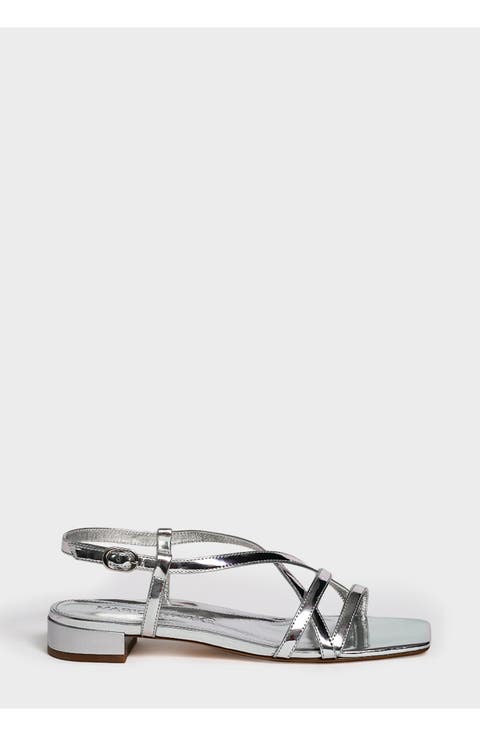 Sabine Flat | Mirrored Leather