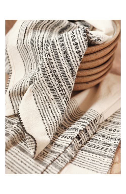 Coyuchi Oak 2-pack Organic Cotton Hand Towels In Black