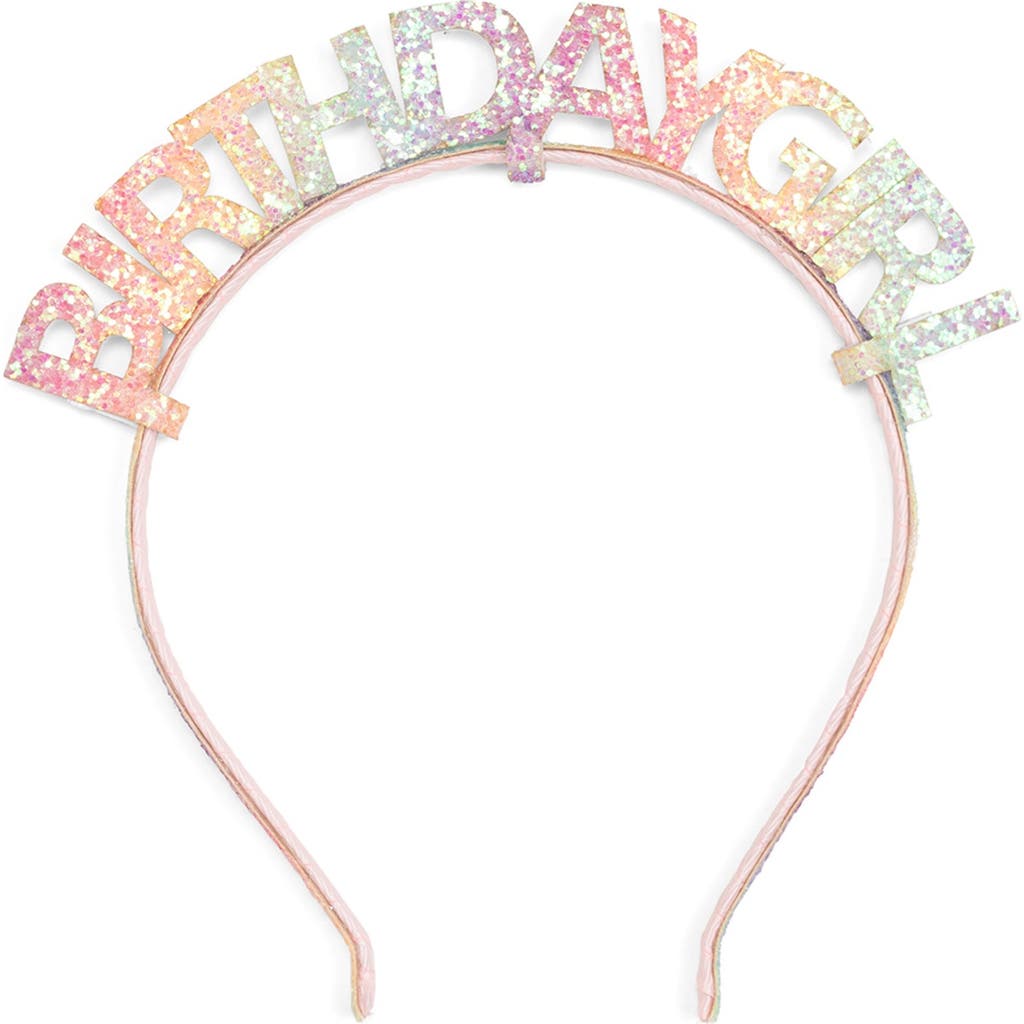 Sweet Wink Pastel Rainbow Birthday Girl Headband In Multicolor