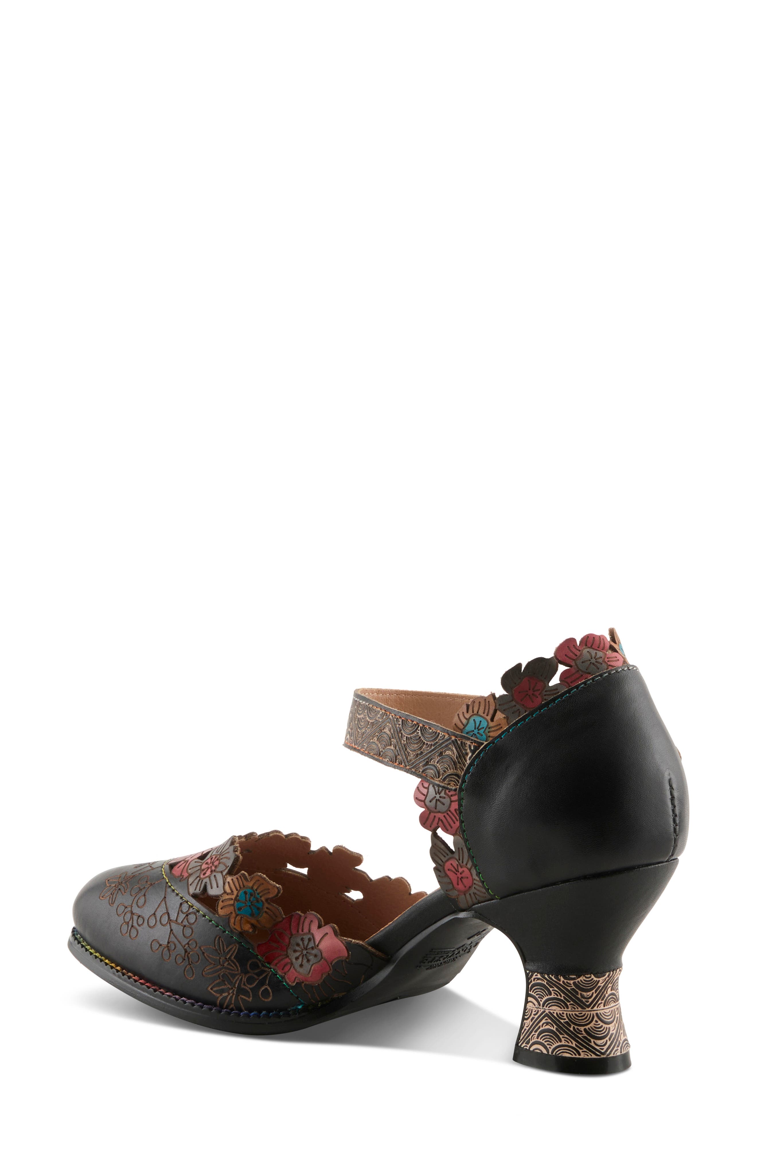 L'Artiste by Spring Step Happydance Ankle Strap Pump, Alternate, color, Black Multi