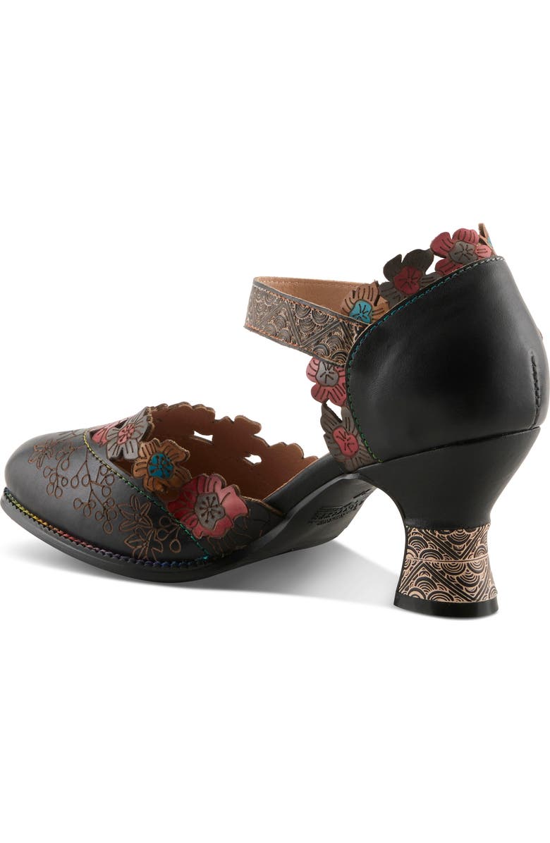 L'Artiste by Spring Step Happydance Ankle Strap Pump, Alternate, color, Black Multi