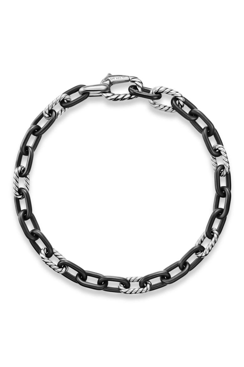 Madison Link Bracelet, Alternate, color, BLACK/ SILVER