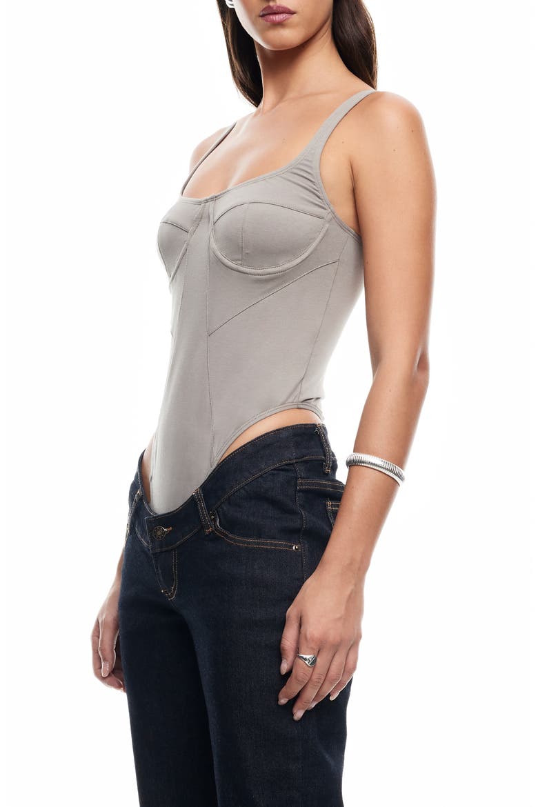 Je T'aime Bodysuit, Alternate, color, GREY