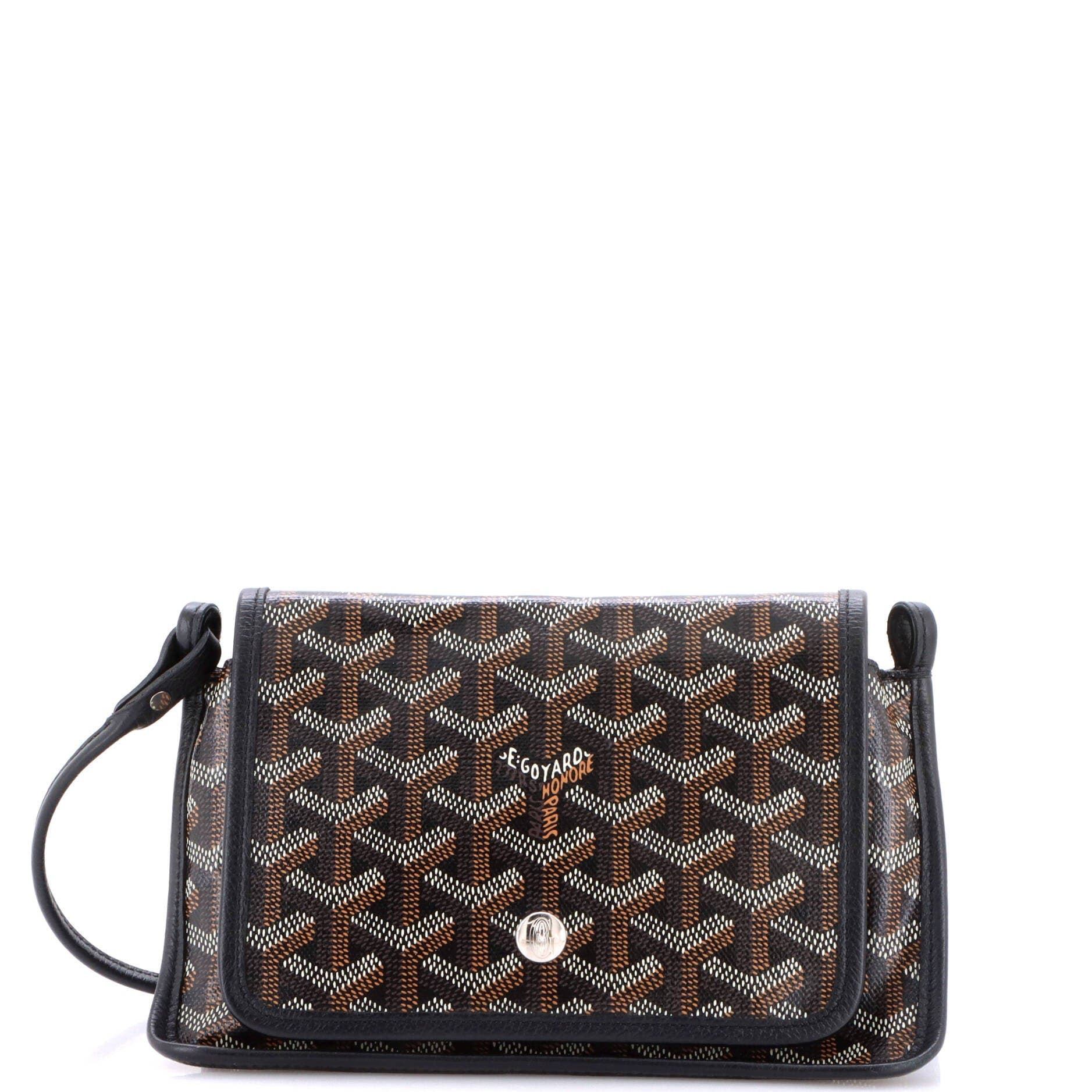 Plumet Clutch Wallet Coated Canvas, Main, color, Black
