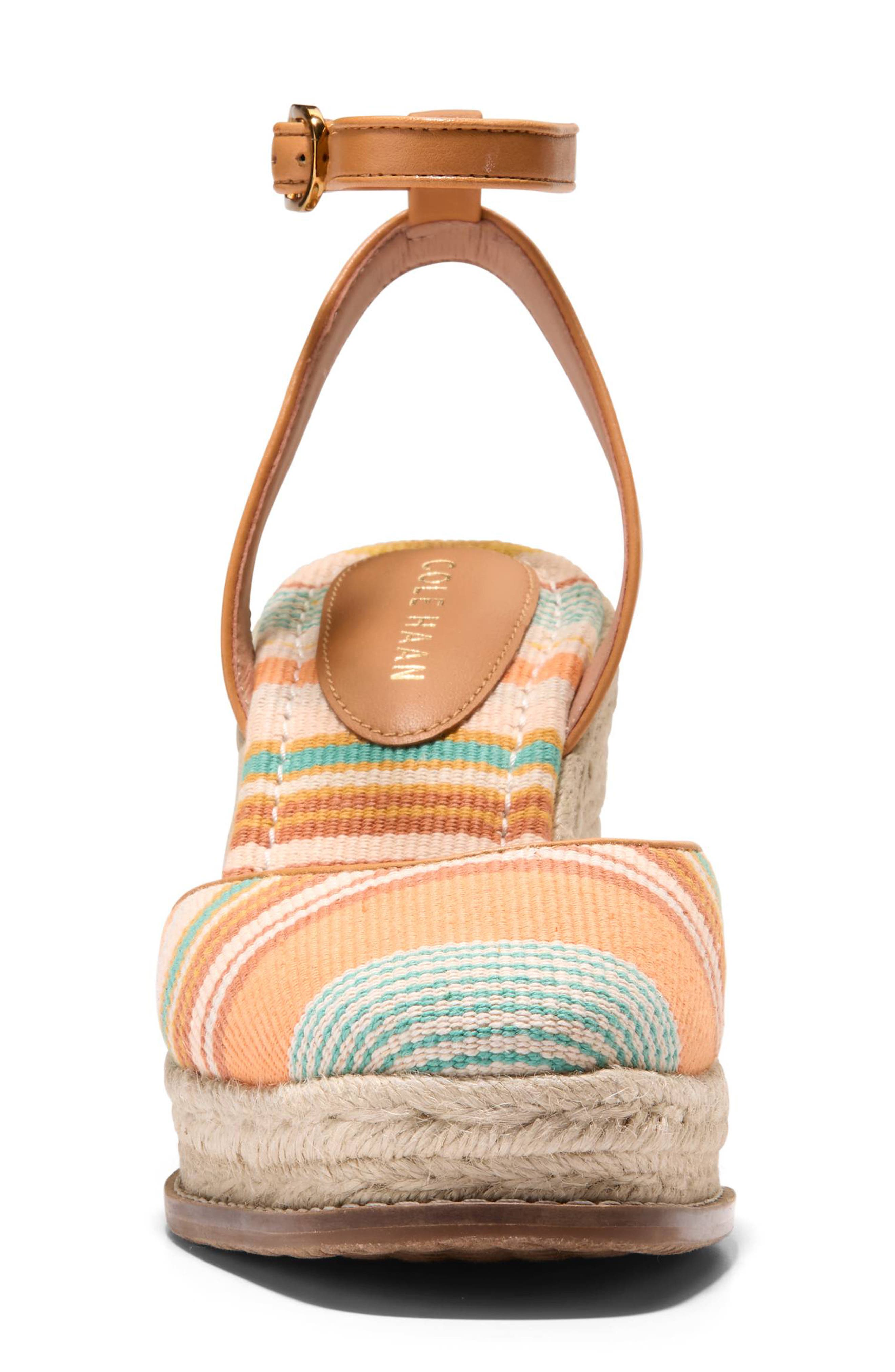Kyra Cloudfeel Wedge Sandal, Alternate, color, RIVIERA STRIPED CANVAS/BISCUIT