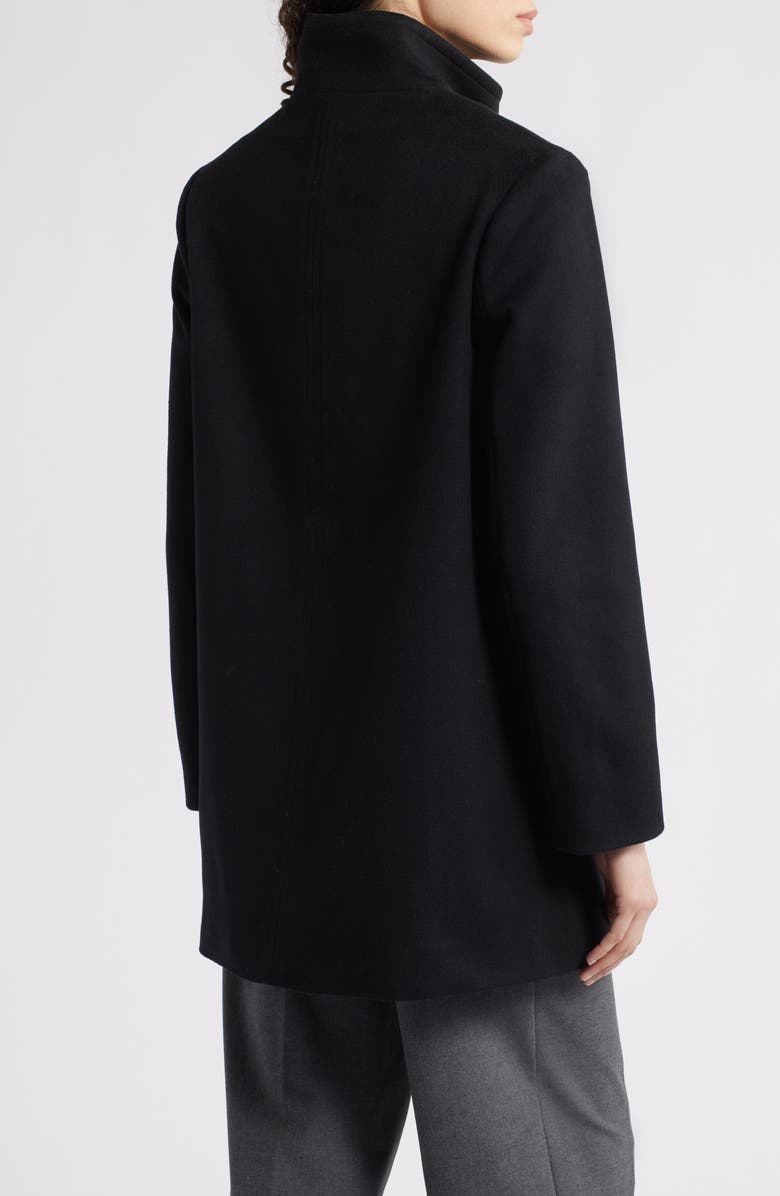 Fleurette Zoey Stand Collar Wool Car Coat, Alternate, color, Black