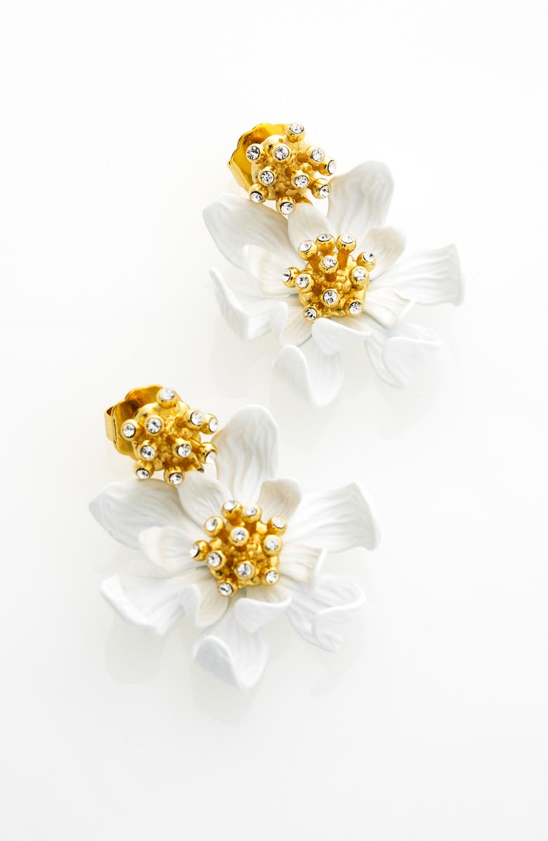 Ted Baker Fulva Furled Flower Enamel Drop Earrings, Alternate, color, 