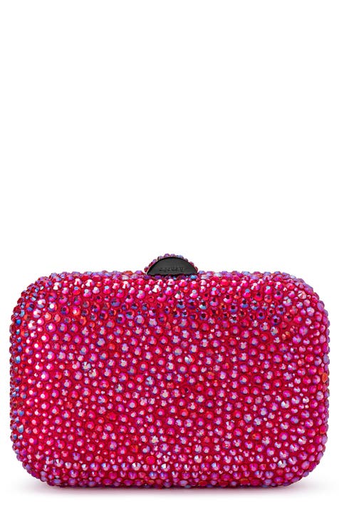 Pink designer clutch sale