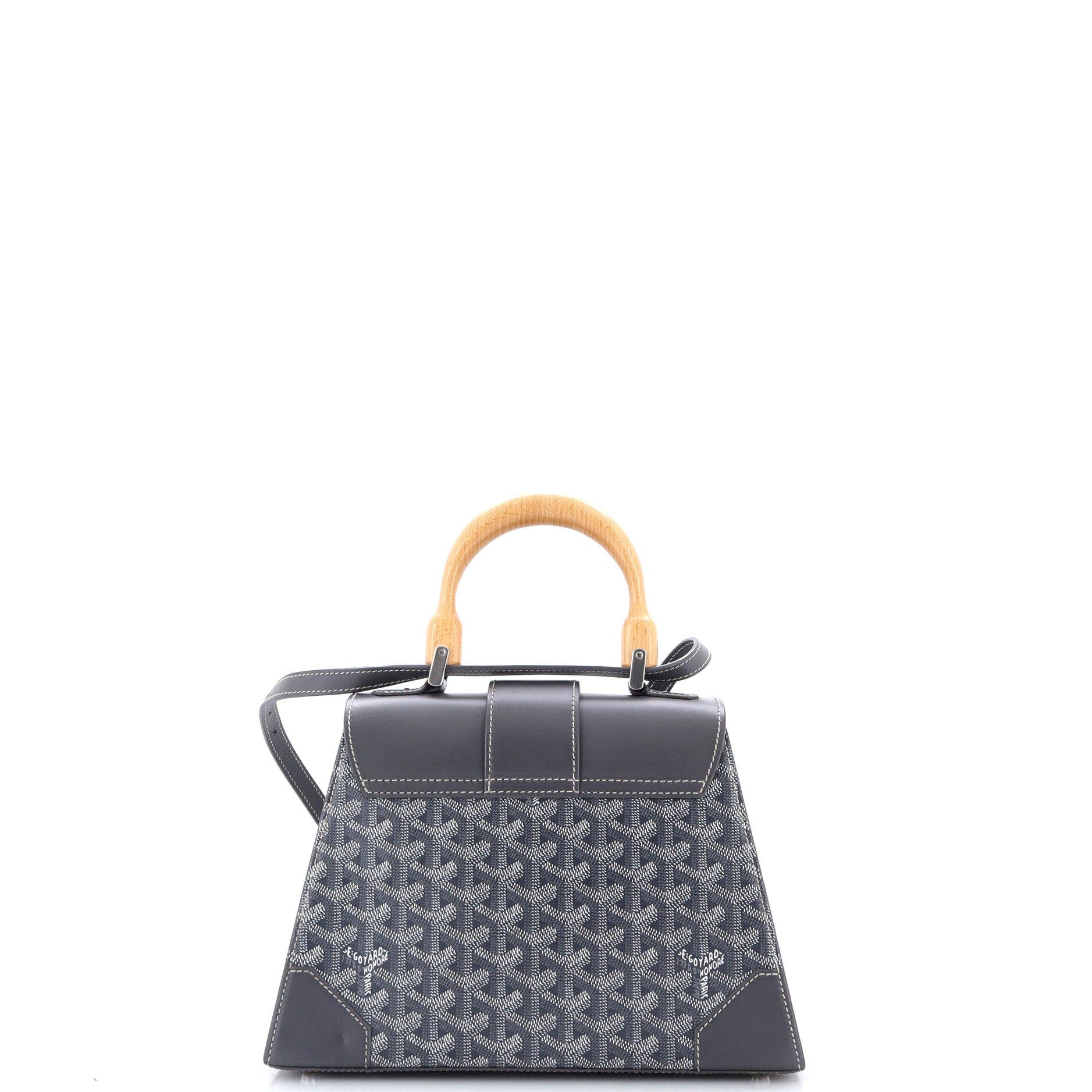 Saigon Top Handle Bag Coated Canvas with Leather PM, Alternate, color, Grey