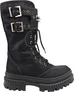 Madison Maison Chain Detail Buckled Combat Boot