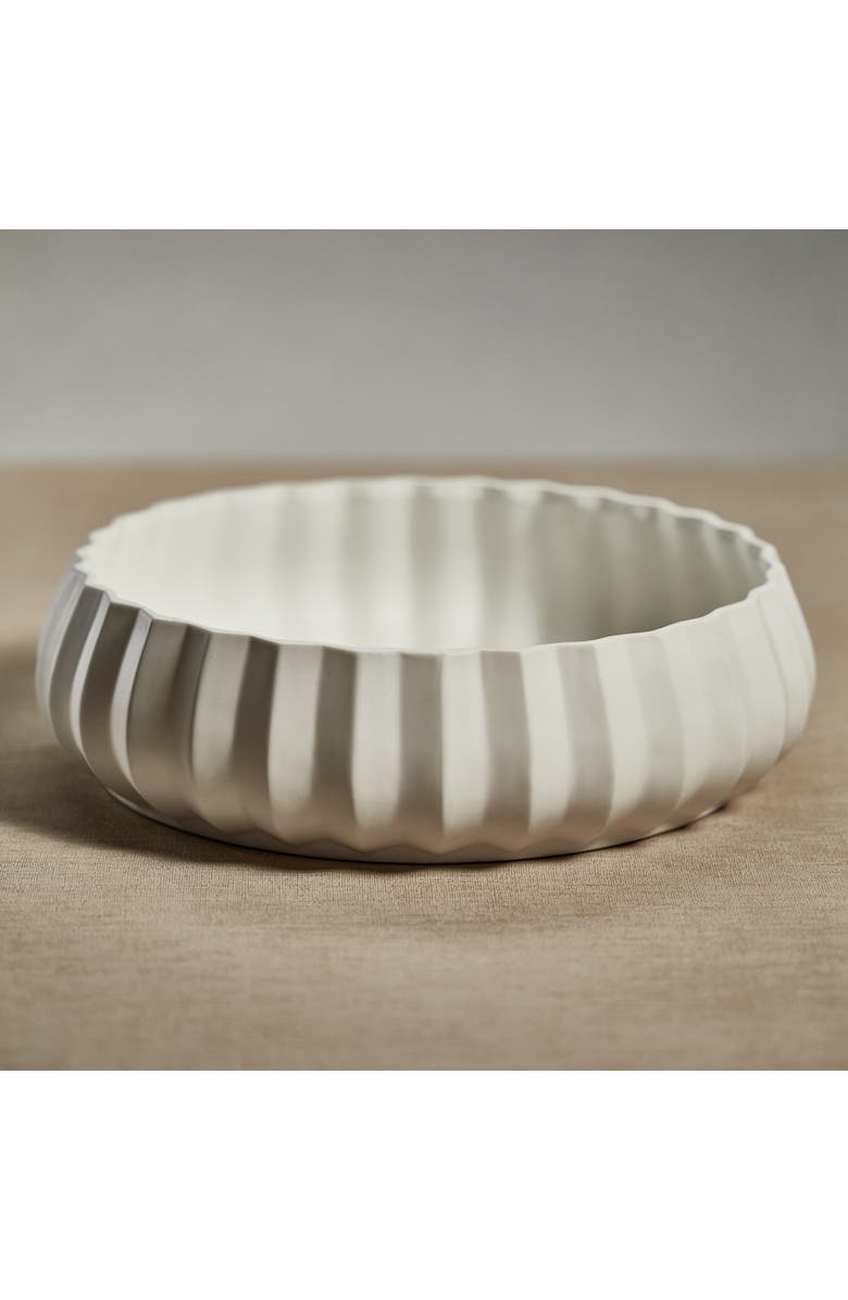 Zodax Chantria Ceramic Bowl, Alternate, color, White