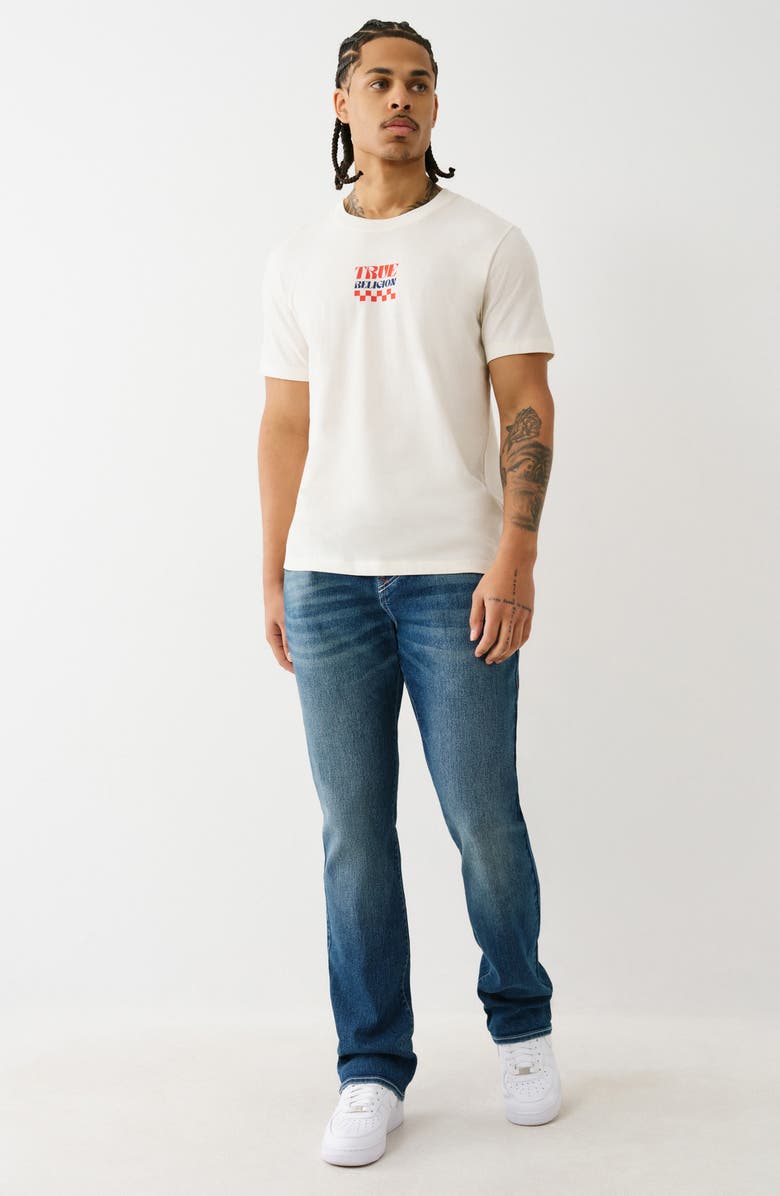 True Religion Ricky Flap Pocket Straight Leg Jeans, Alternate, color, Medium Abyss