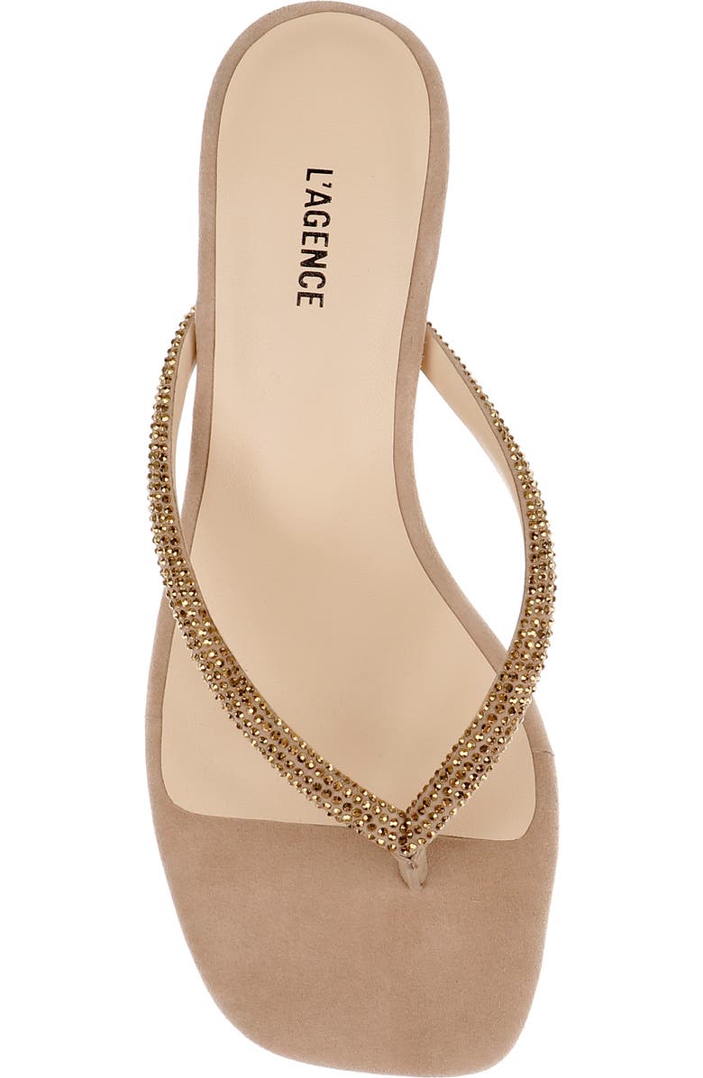 L'AGENCE Hortense Kitten Heel Sandal, Alternate, color, Almond Nude
