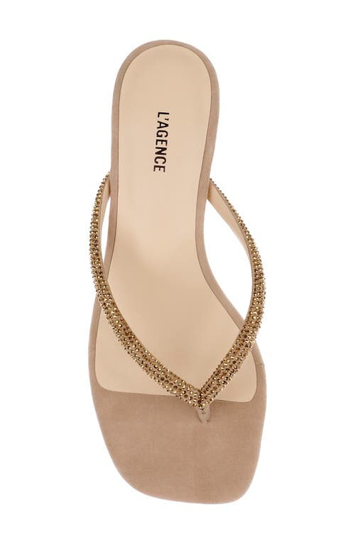 L Agence Hortense Sandal In Almond Nude