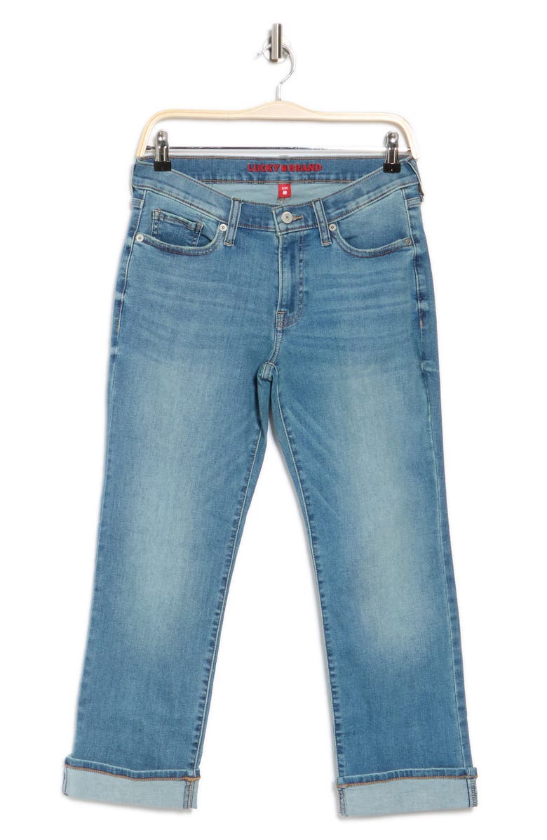 Lucky Brand Sweet Mid Rise Crop Straight Leg Jeans, Alternate, color, Wild Light