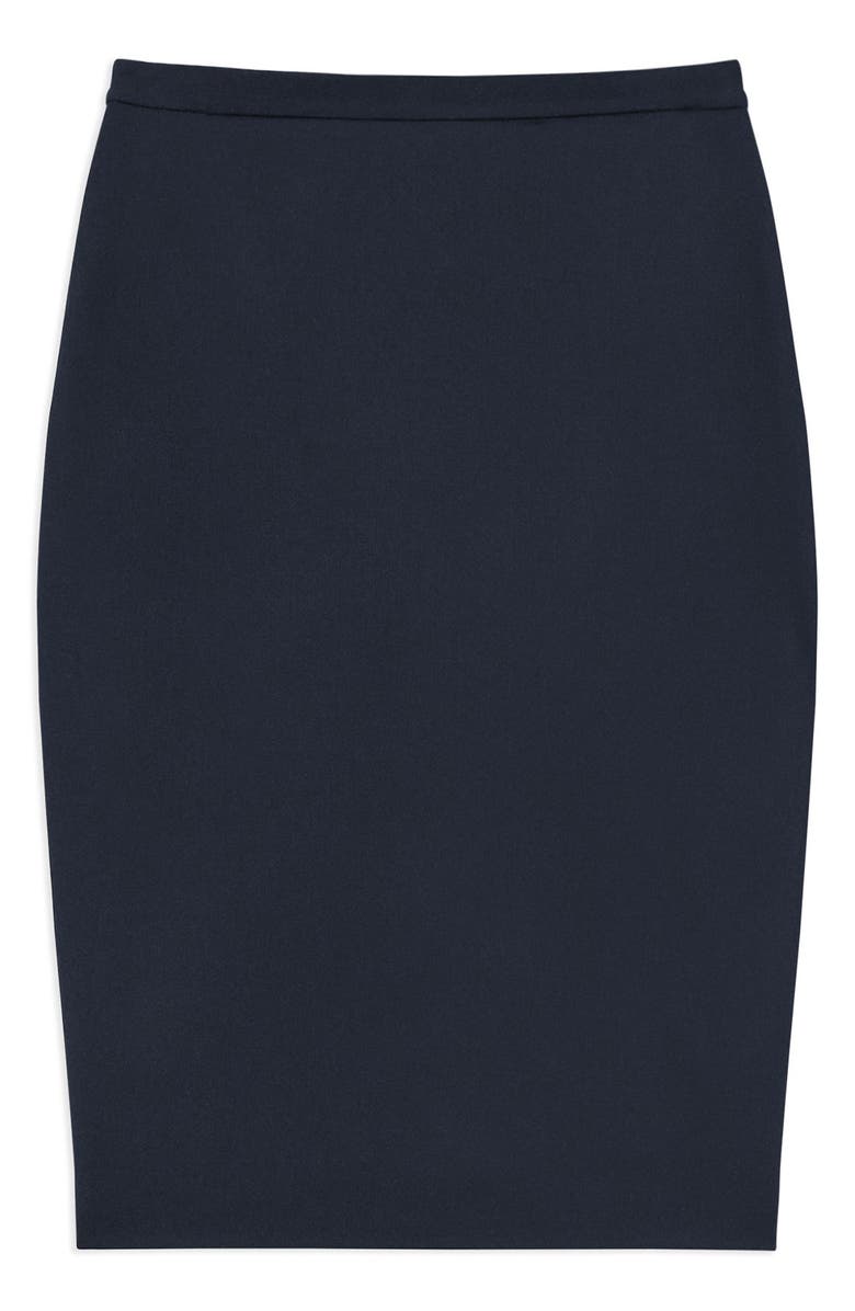 Theory Trace Slim Fit Stretch Wool Skirt, Alternate, color, Nocturne Navy