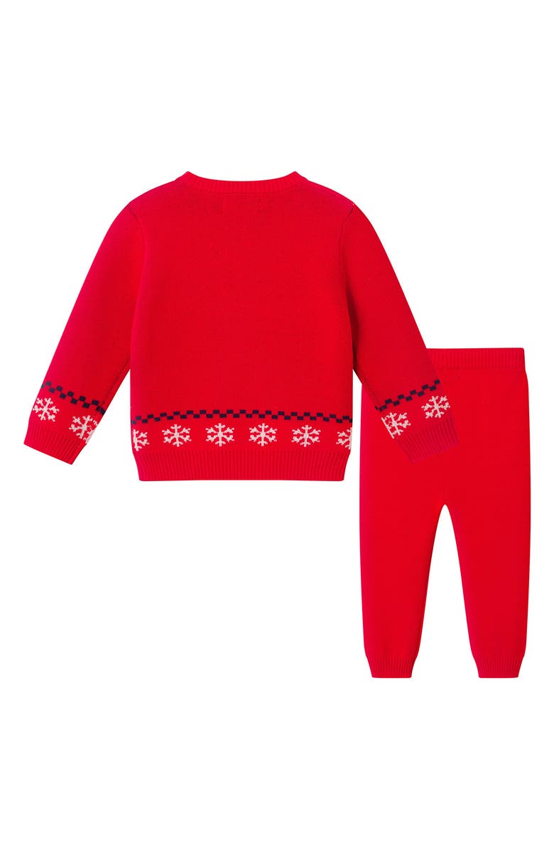 Andy & Evan Fair Isle Sweater & Joggers Set, Alternate, color, Red