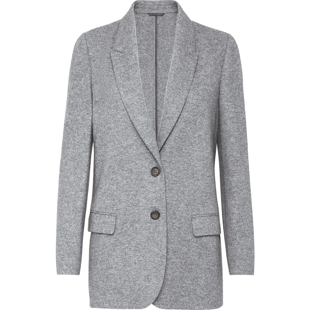 Brunello Cucinelli Deconstructed Blazer In Grey