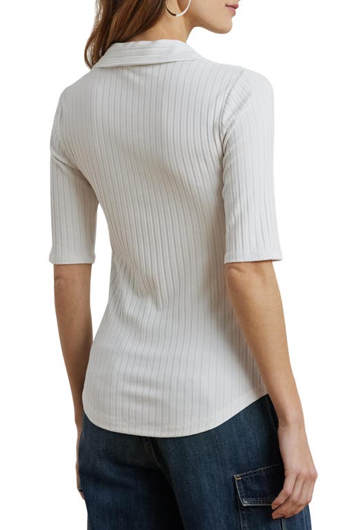 Shop Ralph Lauren Lauren  Rib Polo Top In White