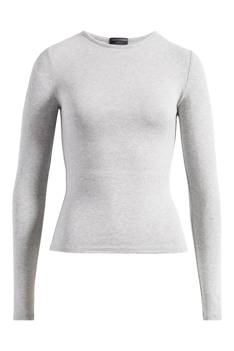 Flat Binding Long Sleeve T-Shirt, Alternate, color, HEATHER GREY