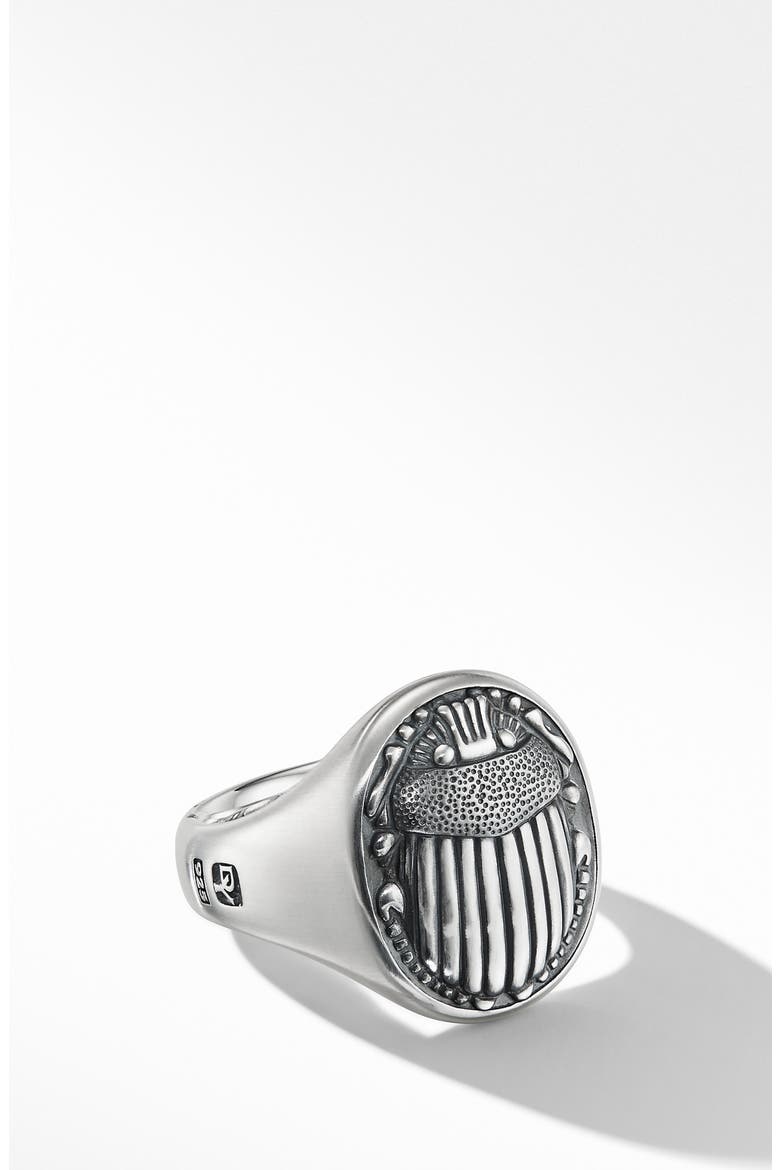 Petrvs® Scarab Signet Ring, Main, color, SILVER