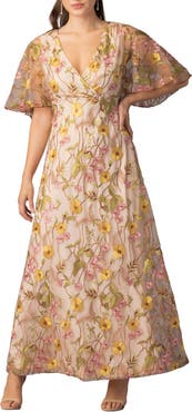 Kiyonna Embroidered Elegance Evening Gown with Sleeves