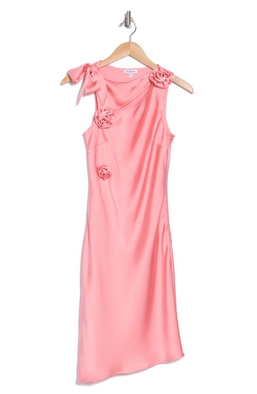 Area Stars Rose Satin Slipdress In Pink