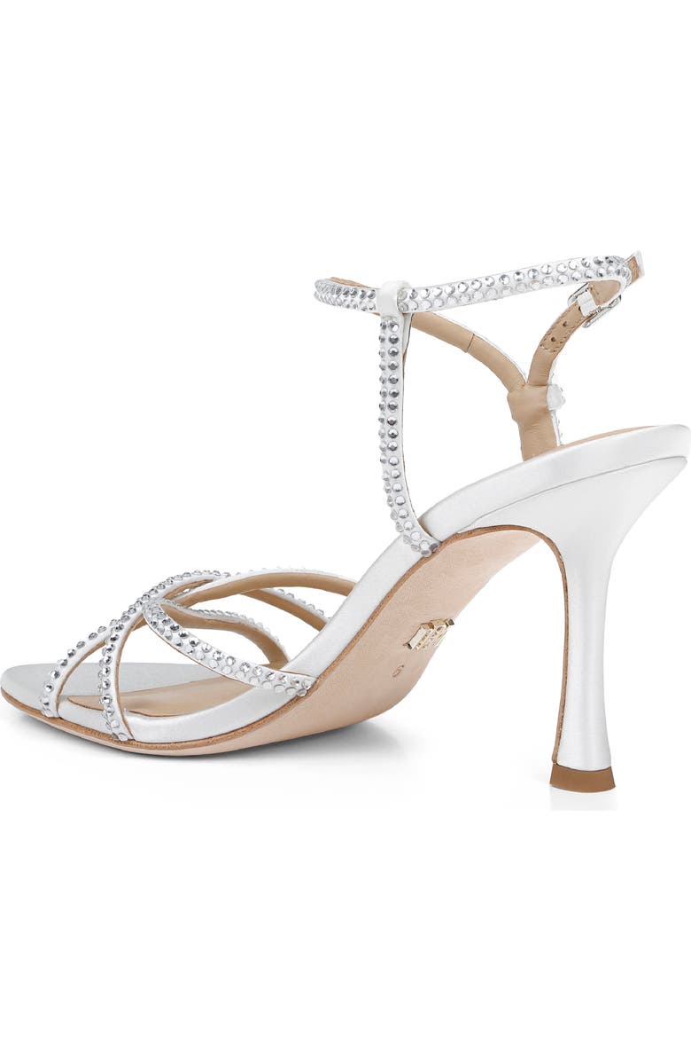 Badgley Mischka Collection Julietta Ankle Strap Sandal, Alternate, color, White Satin