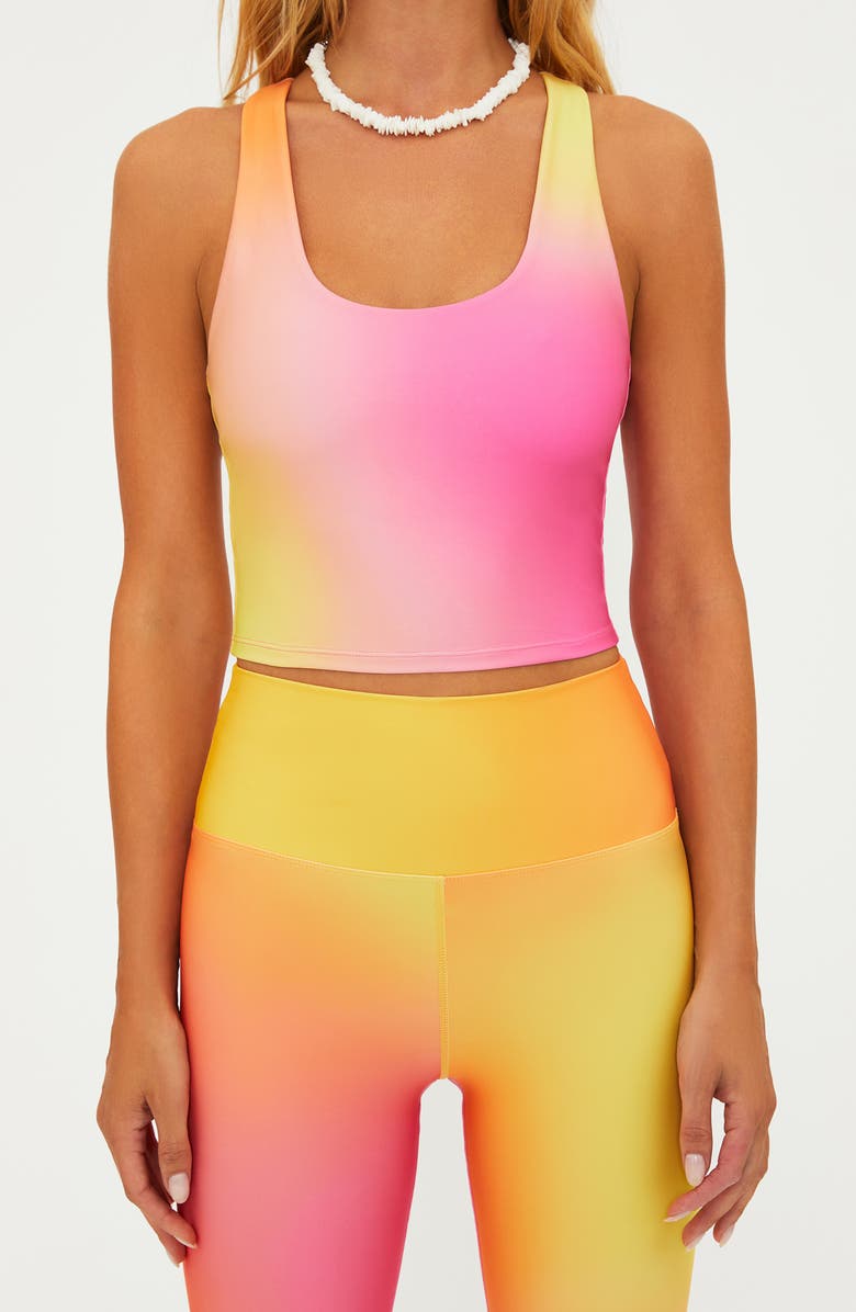 Beach Riot Yara Racerback Crop Tank, Alternate, color, Soleil Ombre