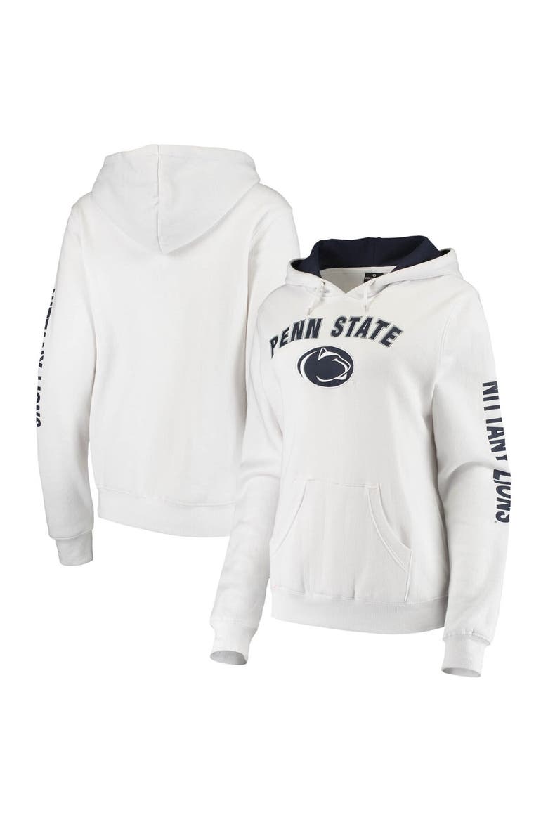 Women's Colosseum White Penn State Nittany Lions Loud and Proud Pullover Hoodie, Alternate, color, White