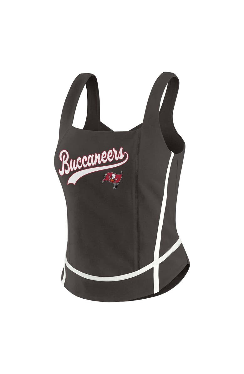 WEAR by Erin Andrews Women's WEAR by Erin Andrews Pewter Tampa Bay Buccaneers Square Neck Tank Top, Alternate, color, Pewter