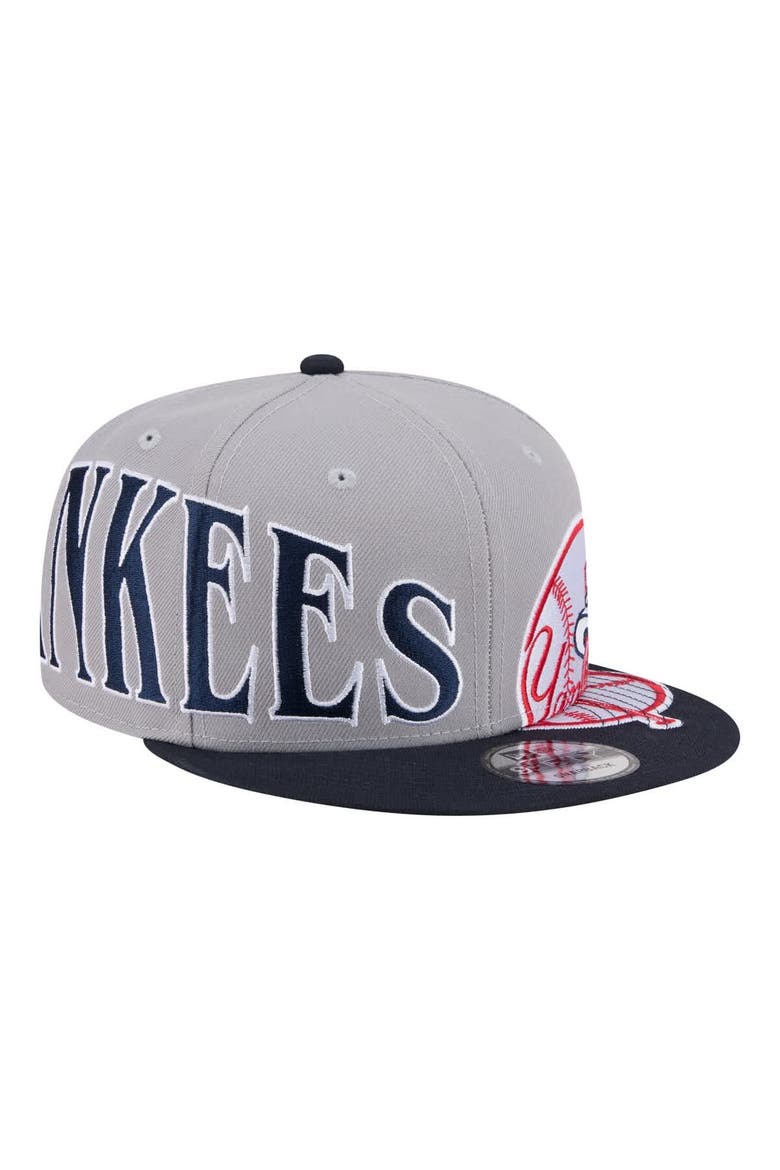 Men's New Era Gray/Navy New York Yankees Stretched Two-Tone 9FIFTY Adjustable Hat, Alternate, color, Gray