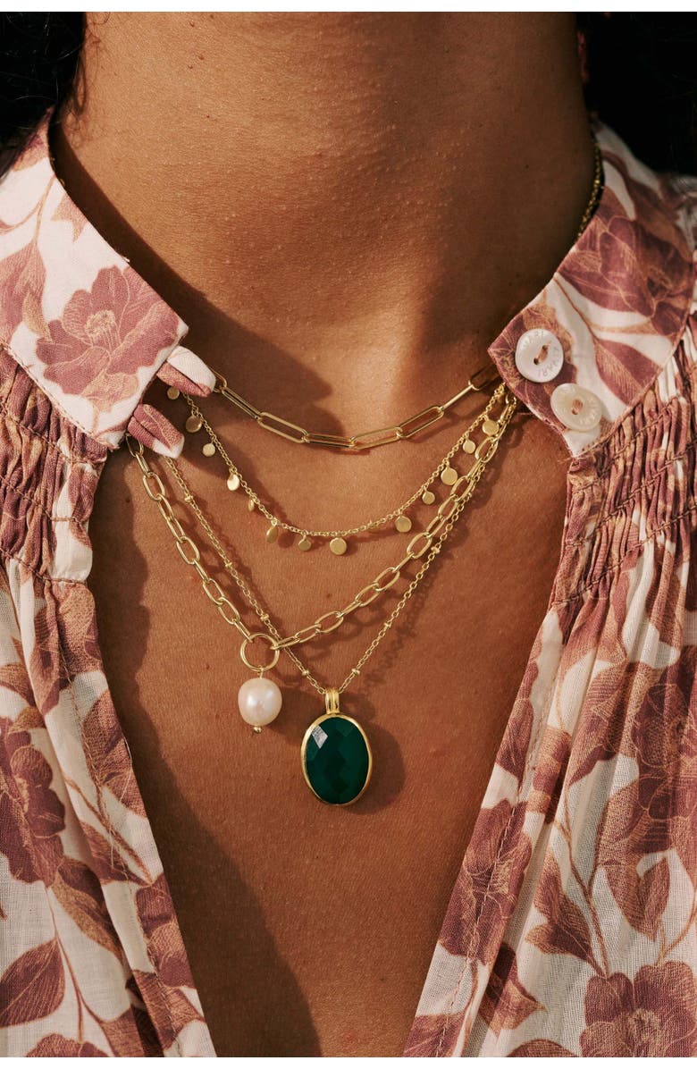 Murkani Green Onyx Pendant Necklace, Alternate, color, Yellow Gold