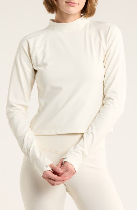 Power Heat Base Layer Long Sleeve Crop Pullover