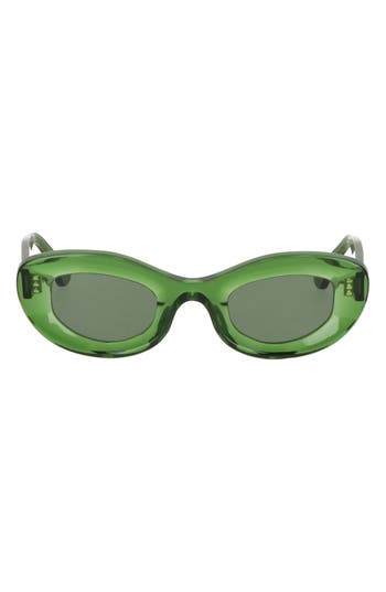 Cult Gaia X Thierry Lasry Jazz 47mm Oval Sunglasses In Green