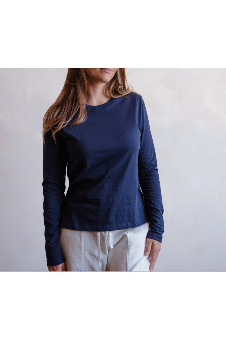 The Simple Long Sleeve Women, Alternate, color, chocolate