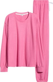 PJ Salvage Fireside Sparkle Waffle Knit Pajamas