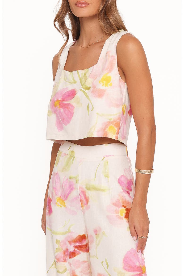 Devlin Floral Crop Tank, Alternate, color, PINK GARDEN FLORAL