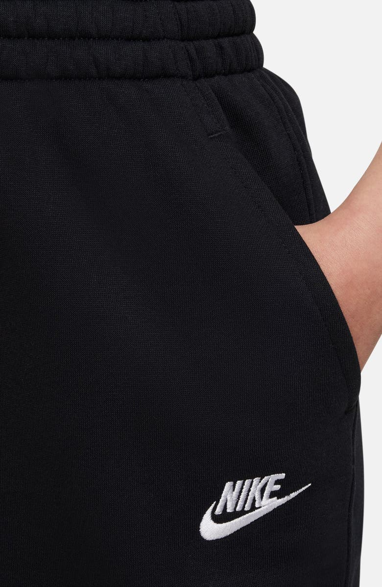 Nike Kids' Sportswear Club Fleece Joggers, Alternate, color, Black/ Black/ White